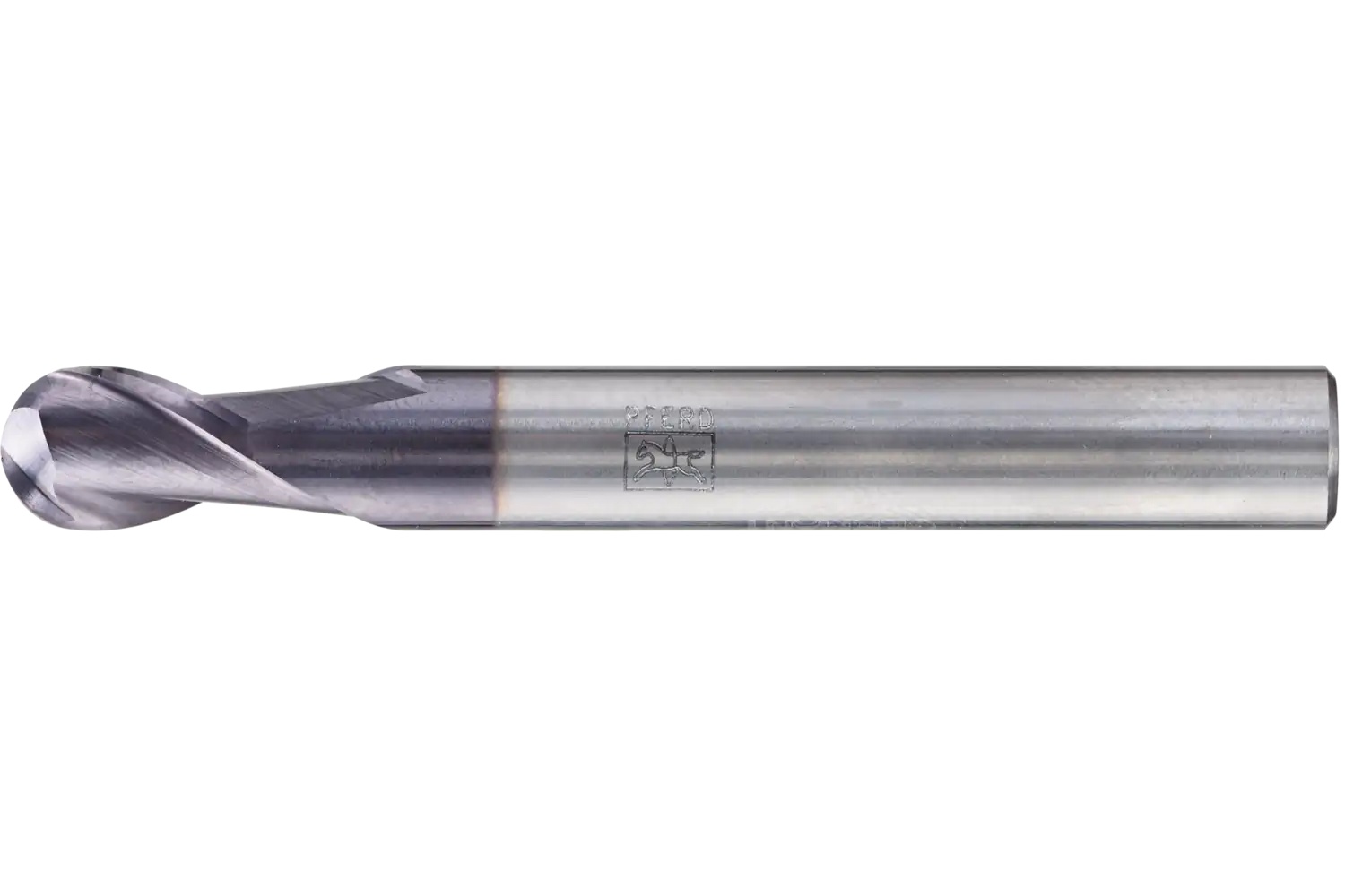 Picture of Pferd Ball Nose End Mill, 2 flutes, 5/16" Dia, 5/8" APMX, 2-1/2" OAL, cylindrical shank